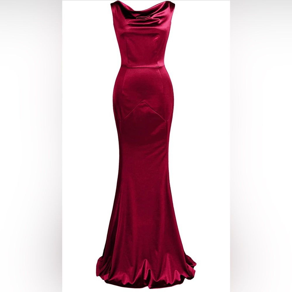 40’s inspired burgundy dress
